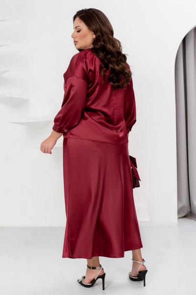 Костюм з шовку "Мускус" бордо