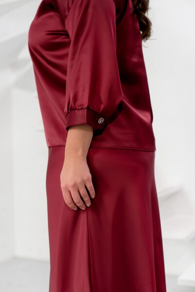 Костюм з шовку "Мускус" бордо