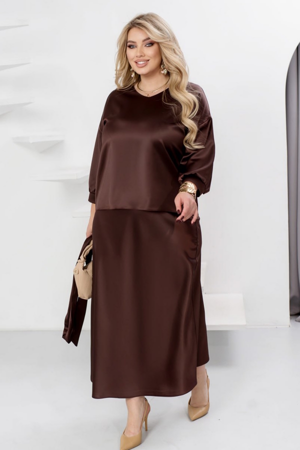 Костюм з шовку "Мускус" шоколад