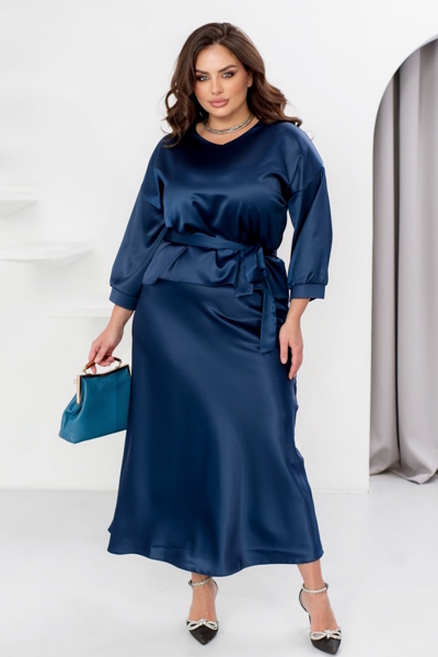 Костюм з шовку "Мускус" синій