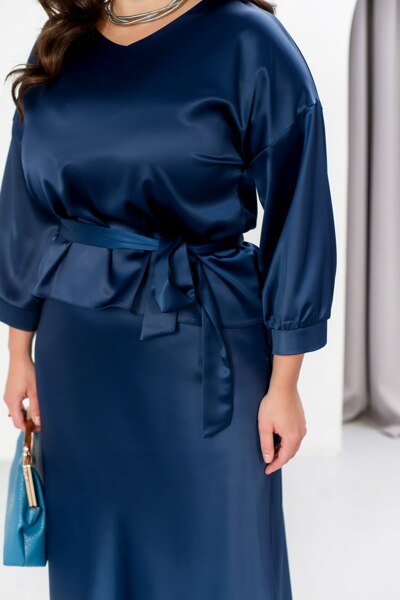 Костюм з шовку "Мускус" синій