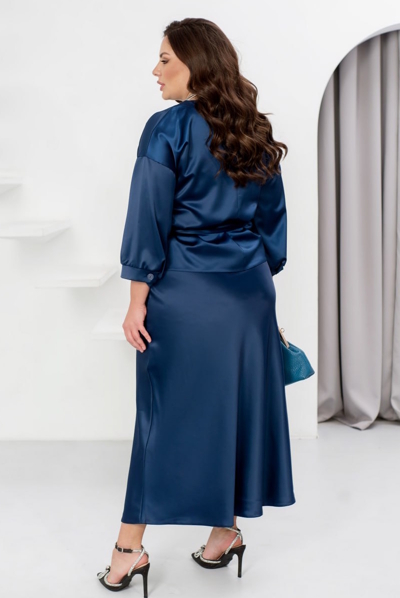 Костюм з шовку "Мускус" синій