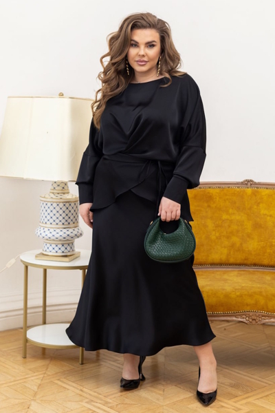 Костюм з шовку "Олеандра" чорний