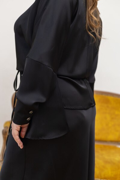 Костюм з шовку "Олеандра" чорний