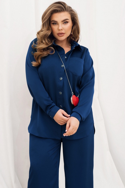 Костюм з шовку "Сієтл" синій