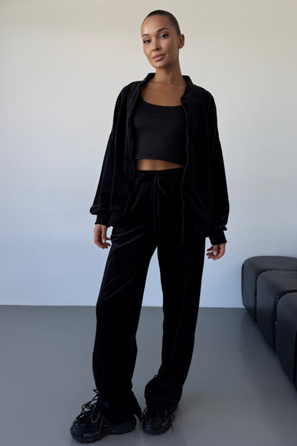 Костюм з велюру "Дакота" чорний