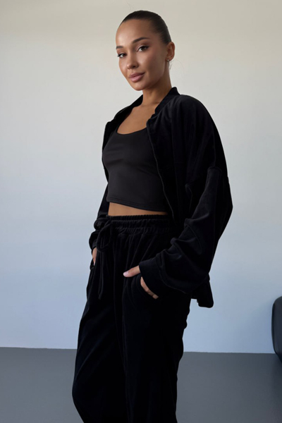 Костюм з велюру "Дакота" чорний