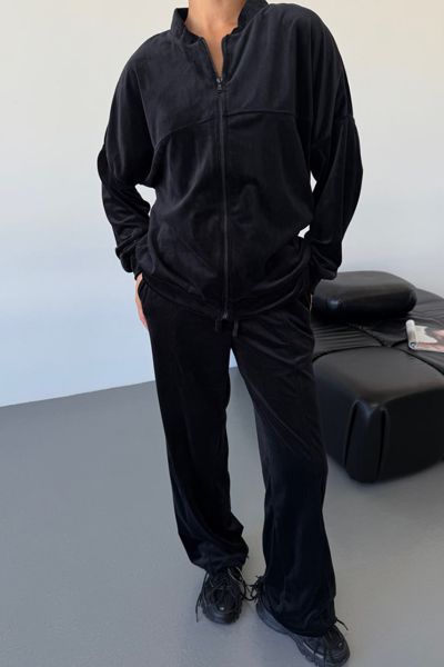 Костюм з велюру "Дакота" чорний