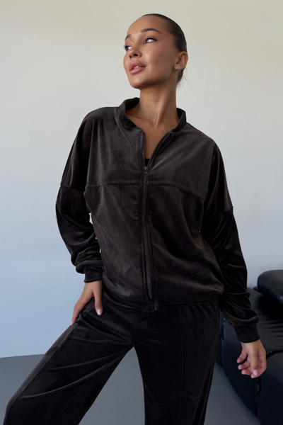 Костюм з велюру "Дакота" шоколадний