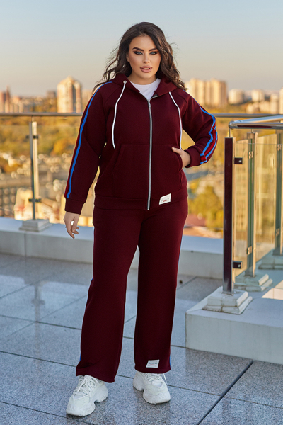 Теплий костюм "Кассія" бордовий