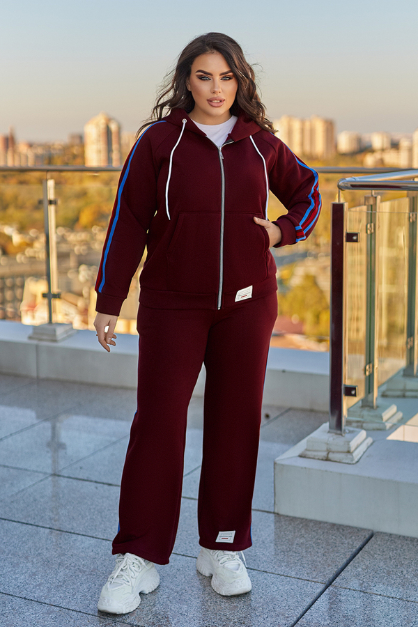 Теплий костюм "Кассія" бордовий
