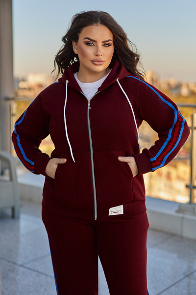 Теплий костюм "Кассія" бордовий Теплий костюм "Кассія" бордовий