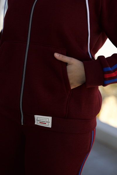 Теплий костюм "Кассія" бордовий Теплий костюм "Кассія" бордовий