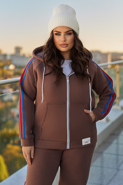 Теплий костюм "Кассія" коричневий Теплий костюм "Кассія" коричневий