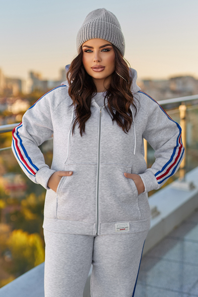 Теплий костюм "Кассія" сірий меланж Теплий костюм "Кассія" сірий меланж