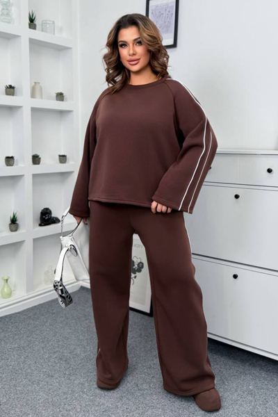 Теплий костюм "Ларіон" шоколадний