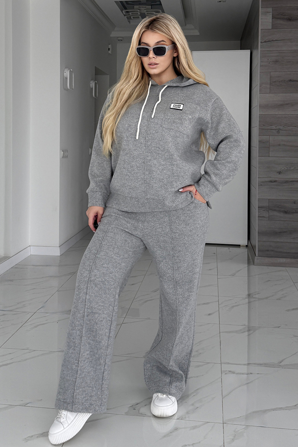 Костюм з ангори "Мішель" сірий