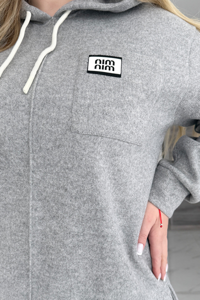 Костюм з ангори "Мішель" сірий