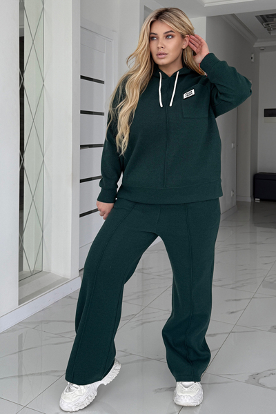 Костюм з ангори "Мішель" смарагдовий