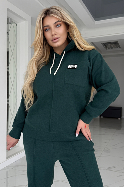 Костюм з ангори "Мішель" смарагдовий