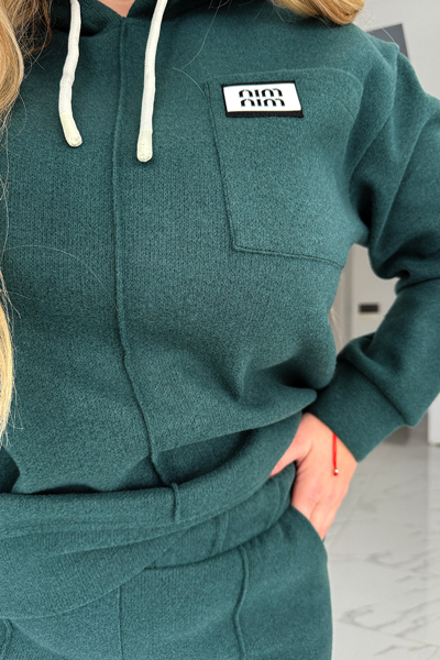 Костюм з ангори "Мішель" смарагдовий