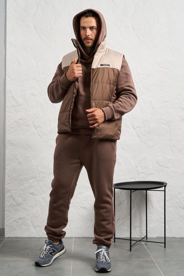 Чоловічий спортивний костюм "Сілер" капучино