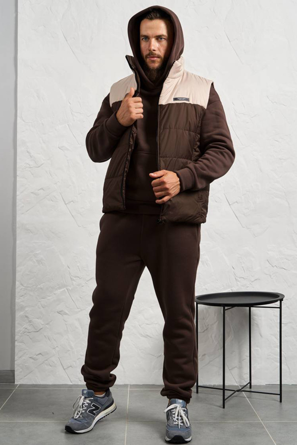 Чоловічий спортивний костюм "Сілер" шоколад