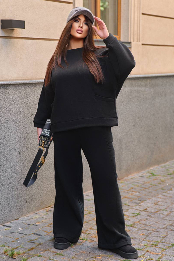 Теплий костюм "Тамара" чорний Теплий костюм "Тамара" чорний