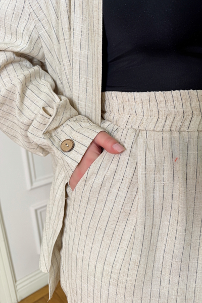 Костюм з льону "Афтен" бежевий