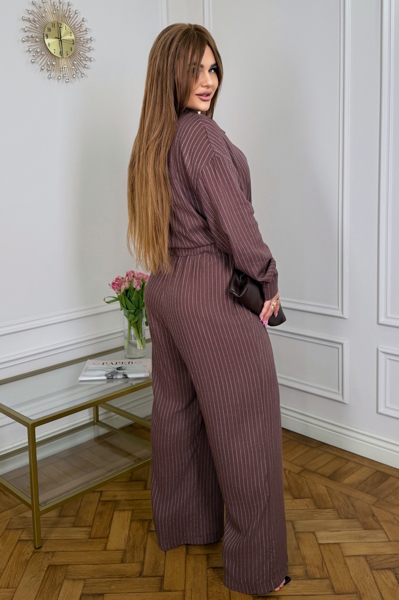 Костюм з льону "Афтен" шоколад