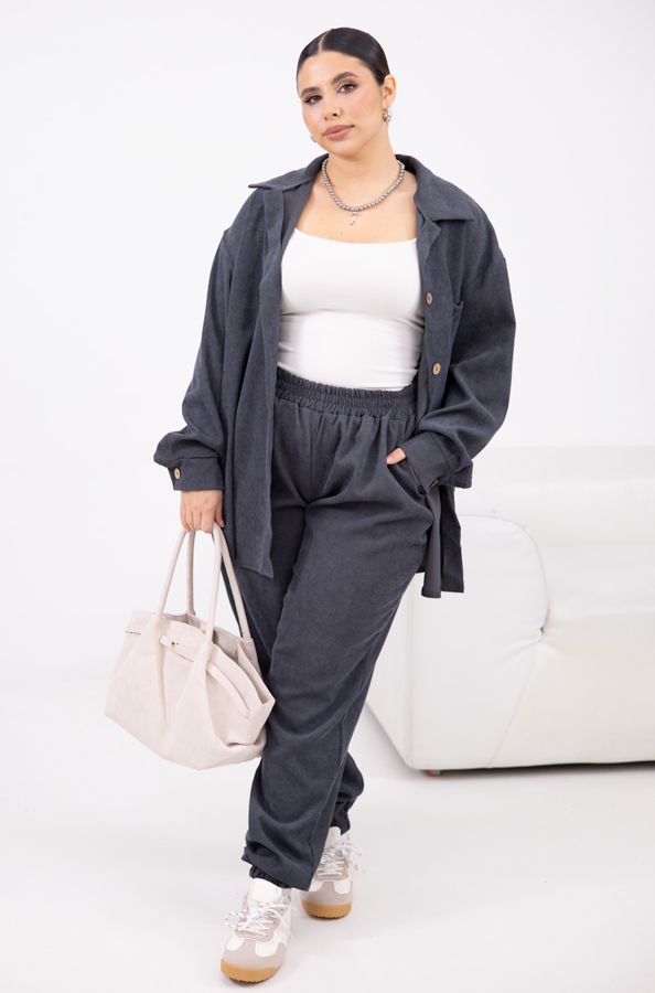 Костюм з вельвету "Дарина" графіт