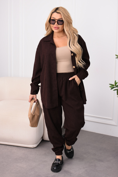 Костюм з вельвету "Дарина" шоколад