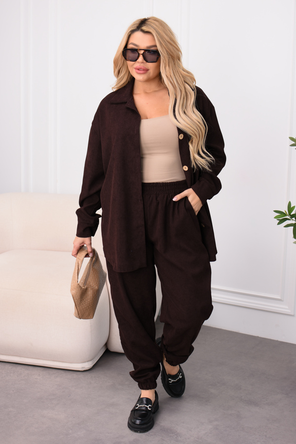 Костюм з вельвету "Дарина" шоколад