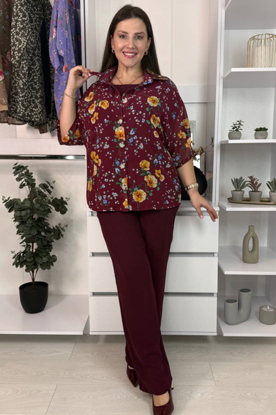 Костюм-трійка "Джері" бордо