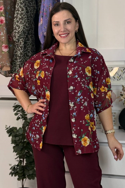 Костюм-трійка "Джері" бордо