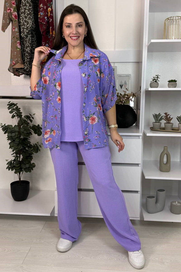 Костюм-трійка "Джері" ліловий