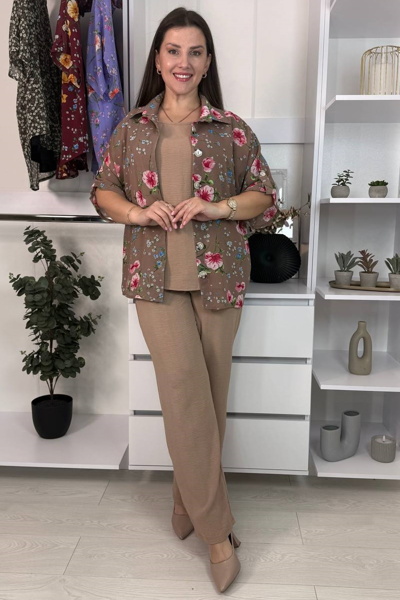 Костюм-трійка "Джері" бежевий