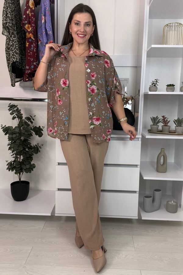 Костюм-трійка "Джері" бежевий