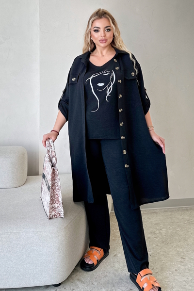 Костюм-трійка "Мілана" чорний