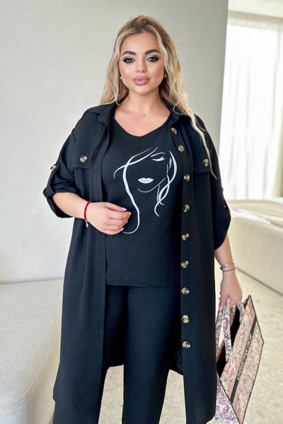 Костюм-трійка "Мілана" чорний