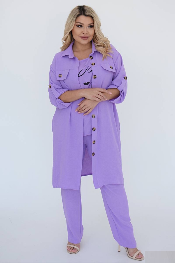 Костюм-трійка "Мілана" лаванда