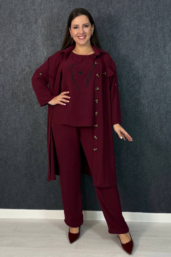 Костюм-трійка "Мілана" бордо