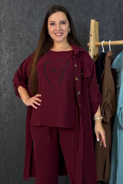 Костюм-трійка "Мілана" бордо