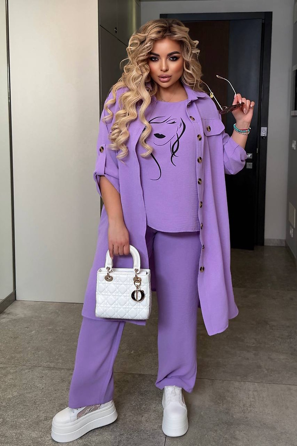 Костюм-трійка "Мілана" лаванда