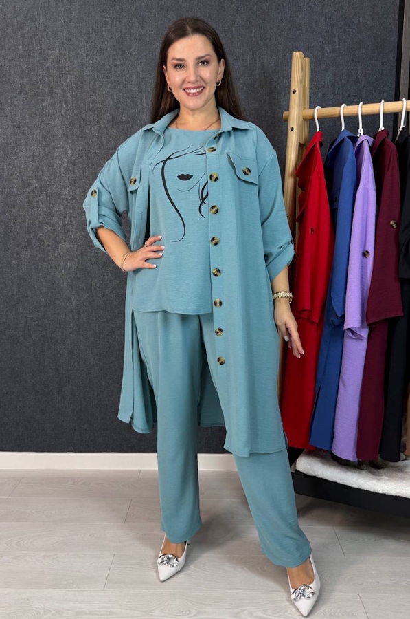 Костюм-трійка "Мілана" ментол