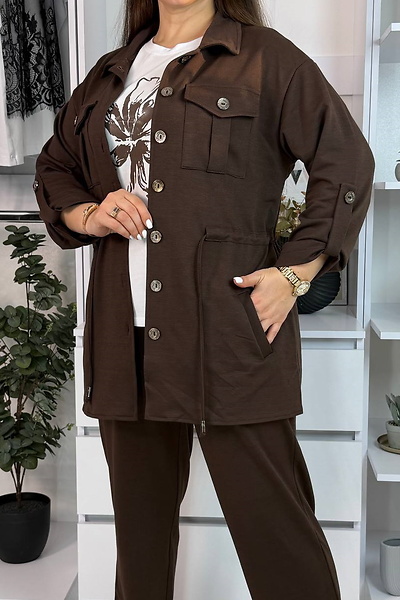 Костюм-трійка "Несті" шоколад