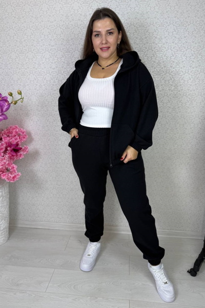 Теплий костюм "Хілтон" чорний