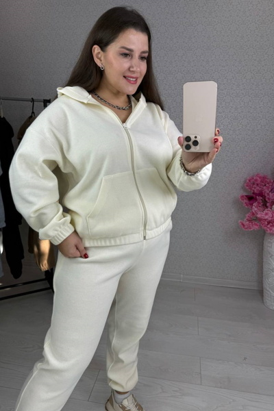 Теплий костюм "Хілтон" молоко