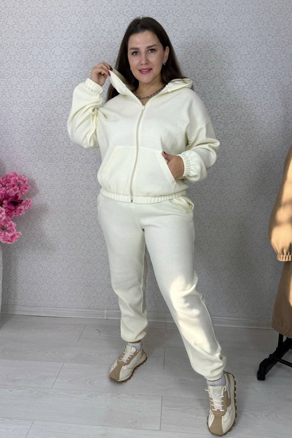 Теплий костюм "Хілтон" молоко