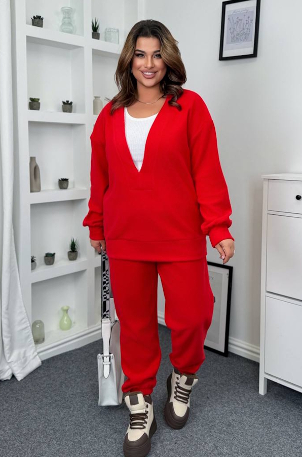 Теплий костюм "Лілібет" червоний Теплий костюм "Лілібет" червоний